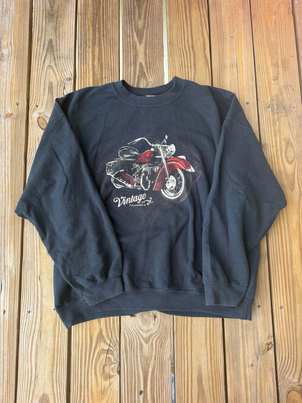 George Vintage Classics Motorcycle Crewneck Sweatshirt